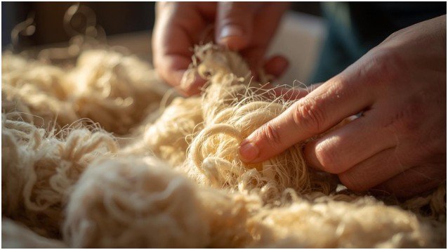 How do I prepare wool before carding it?